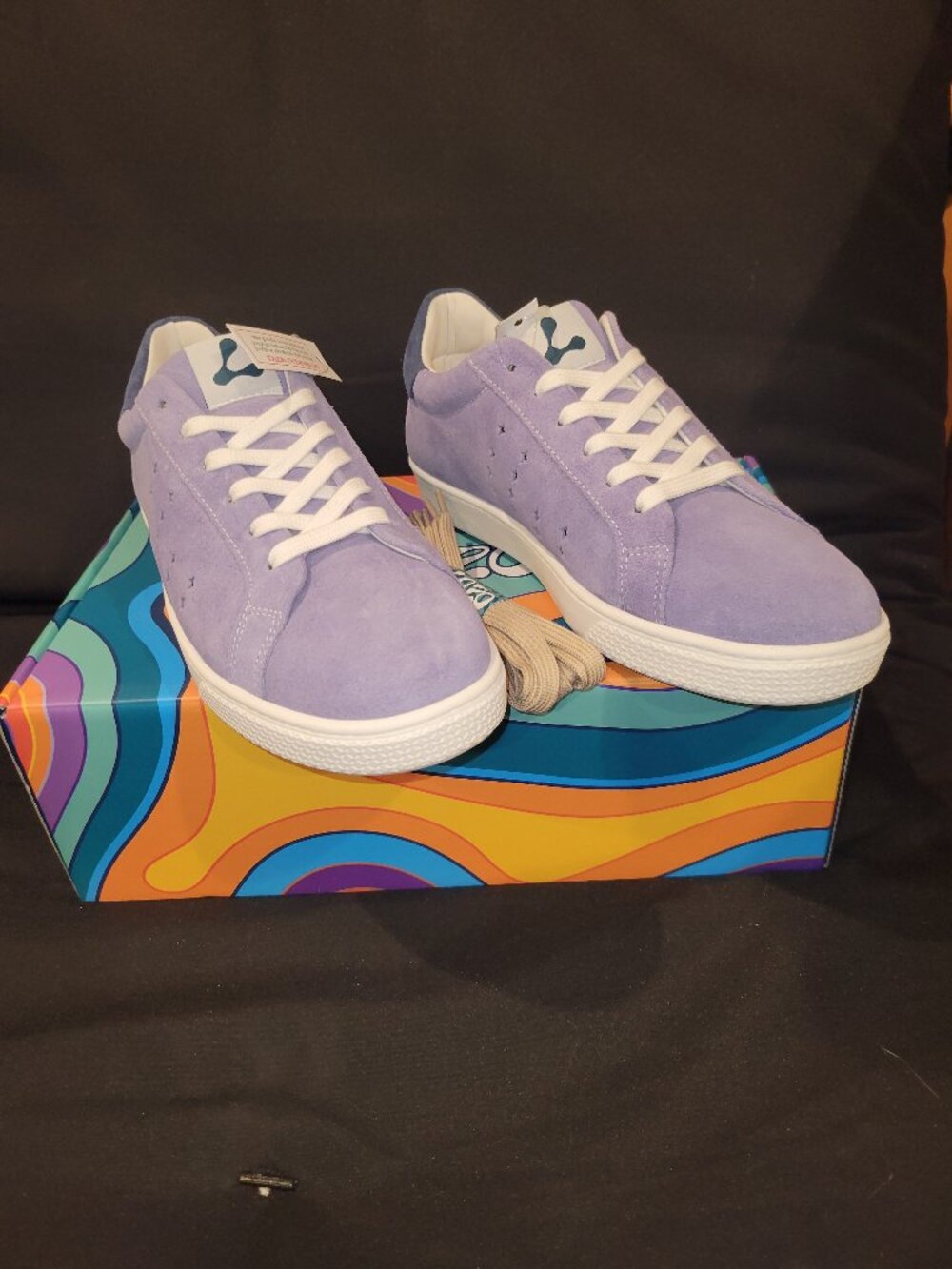 NIB Lazo Purple/Blue suede sneakers, size 7.5